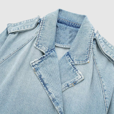 Sofie Malou Denim Moto Jacket
