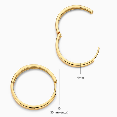 Gia Statement Hoops | White Gold 18k