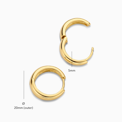 Rue Statement Hoops | White Gold 18k
