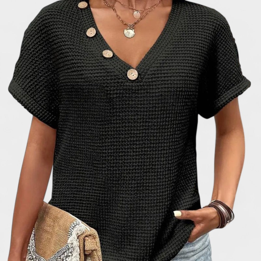 NORTHLINE STUDIO | BUTTON DETAIL KNIT TOP