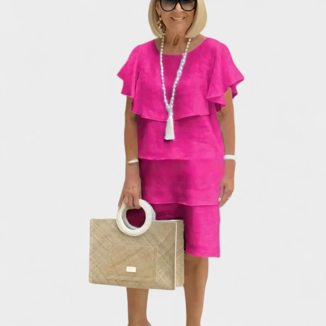 MARLENE | PREMIUM COTTON LAYERED DRESS