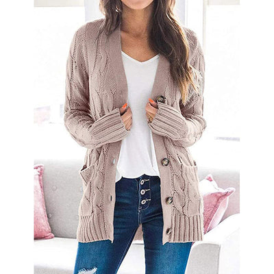 Amélie™ | Casual Cable Knit Cardigan