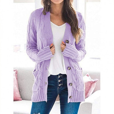 Amélie™ | Casual Cable Knit Cardigan
