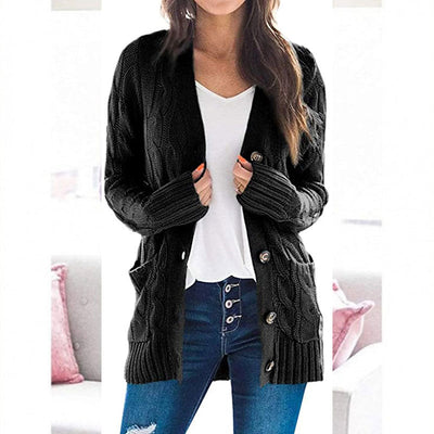 Amélie™ | Casual Cable Knit Cardigan