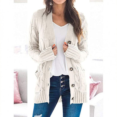 Amélie™ | Casual Cable Knit Cardigan