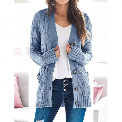 Amélie™ | Casual Cable Knit Cardigan