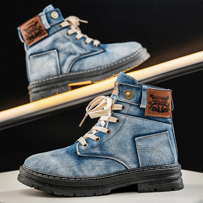 Stonewash Denim Boots