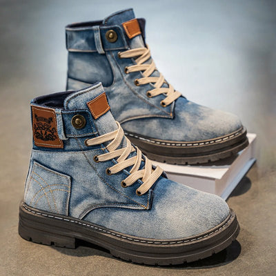 Stonewash Denim Boots
