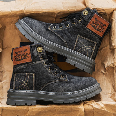 Stonewash Denim Boots