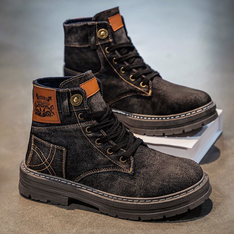 Stonewash Denim Boots