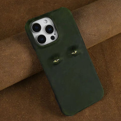 The Watchful Leather iPhone Case