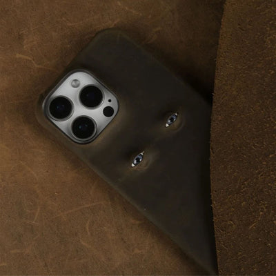 The Watchful Leather iPhone Case