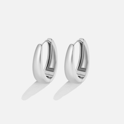 Valentina Silver Hoop Earrings