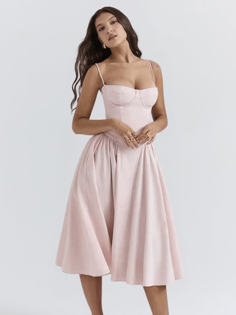 Lheandra | Elegant Midi Dress