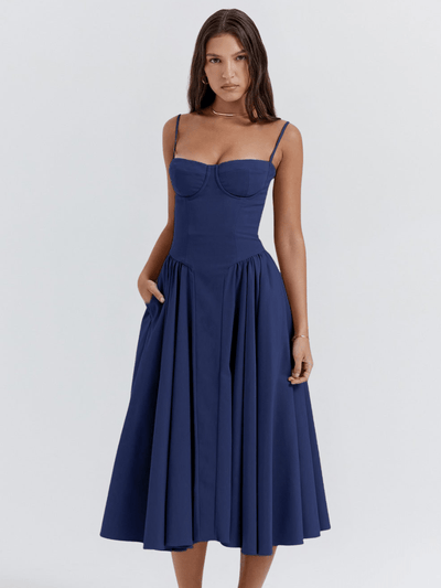 Lheandra | Elegant Midi Dress