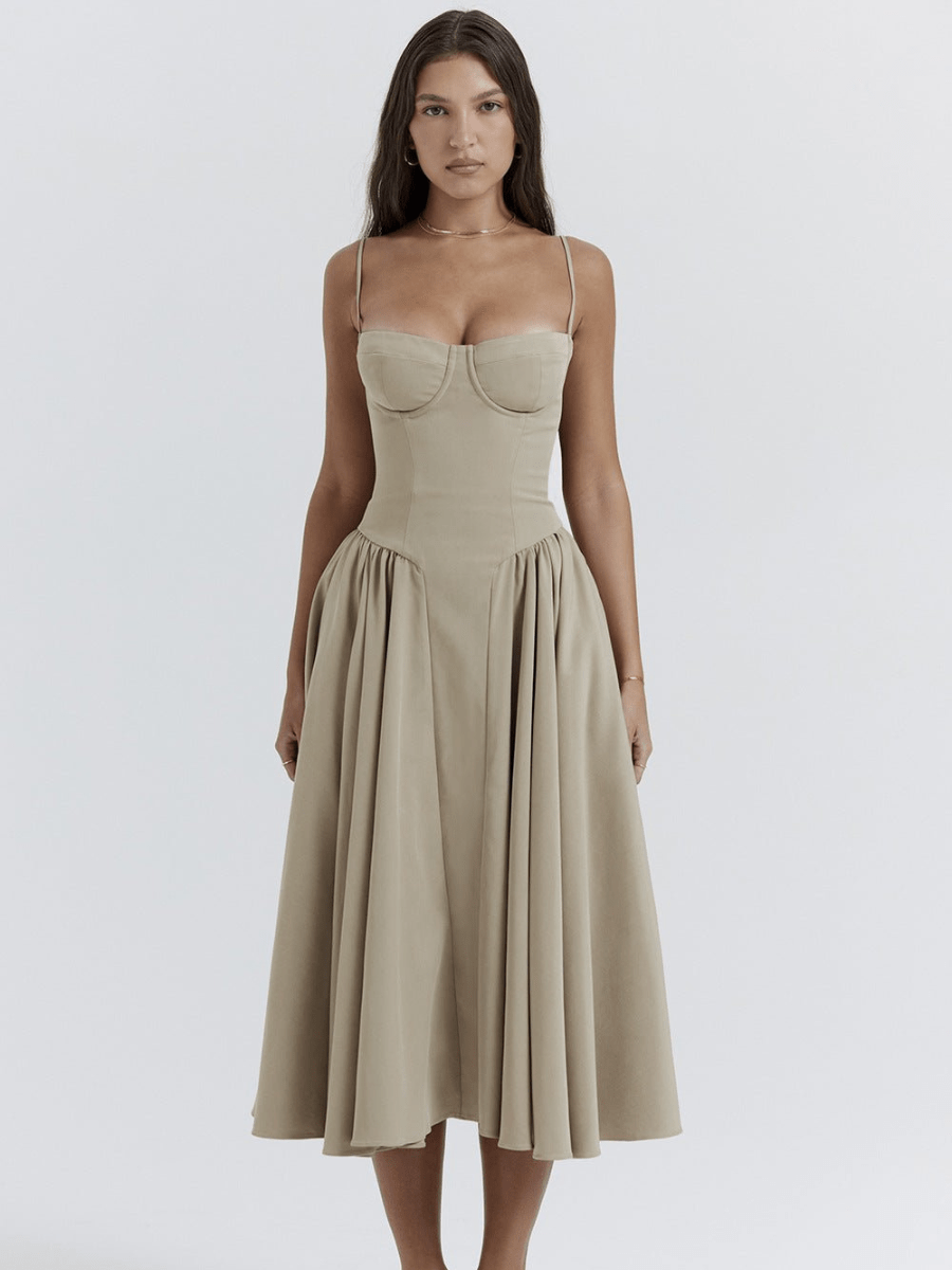 Lheandra | Elegant Midi Dress