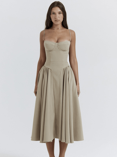 Lheandra | Elegant Midi Dress