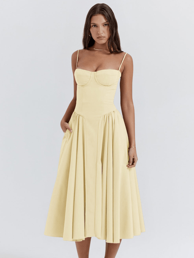 Lheandra | Elegant Midi Dress