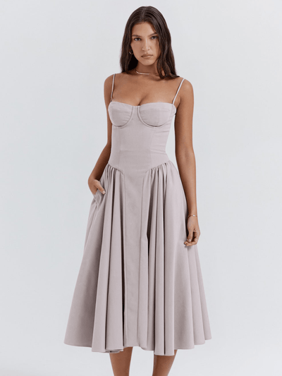 Lheandra | Elegant Midi Dress