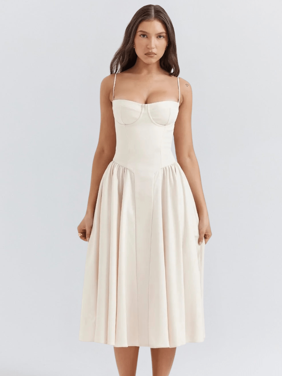 Lheandra | Elegant Midi Dress