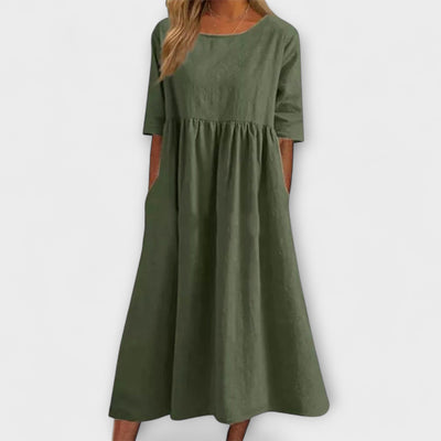 Ella | Soft Sky Relaxed Fit Midi Dress
