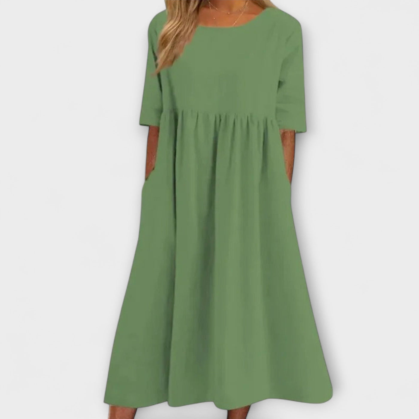 Ella | Soft Sky Relaxed Fit Midi Dress