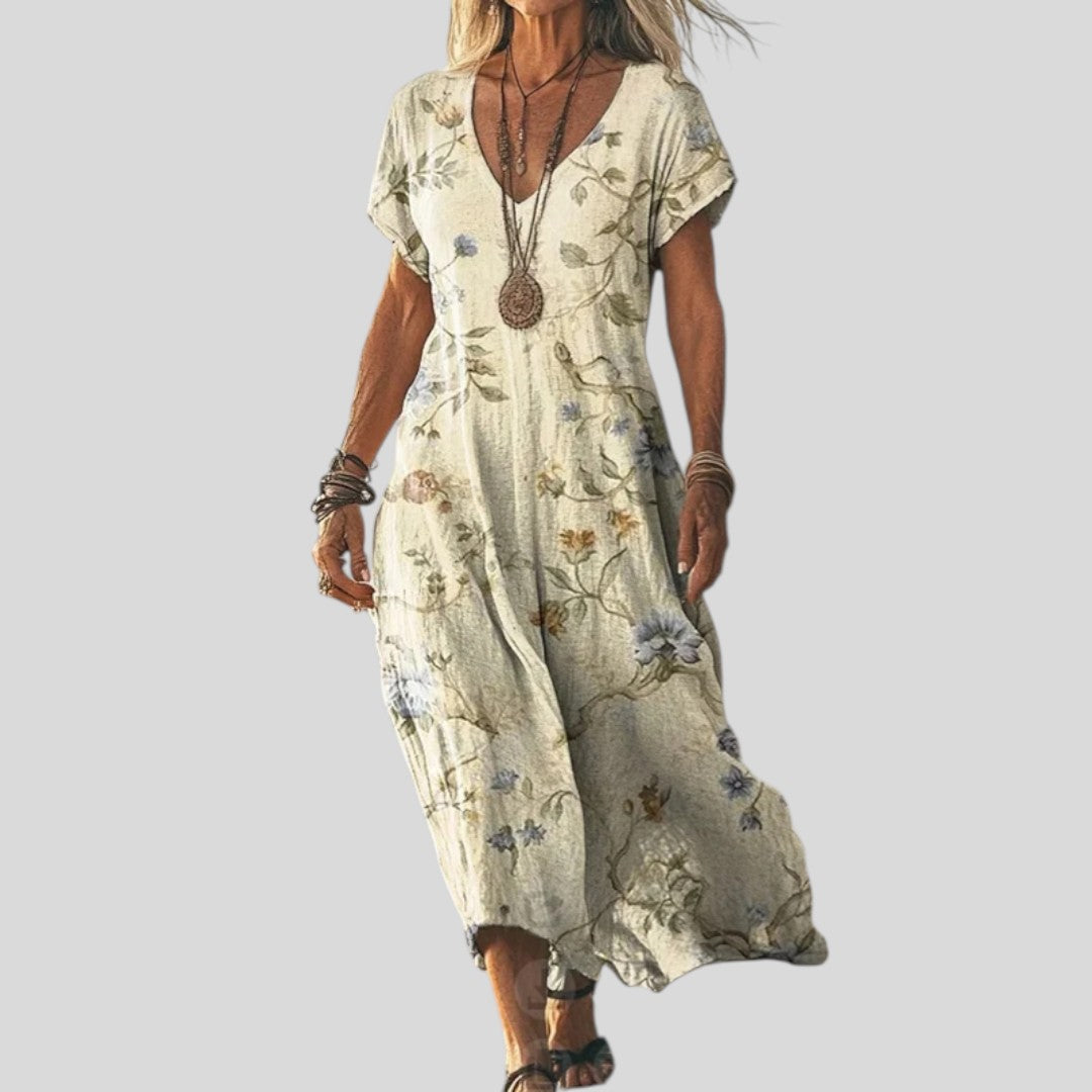 Mira | Boho Bloom Print Dress