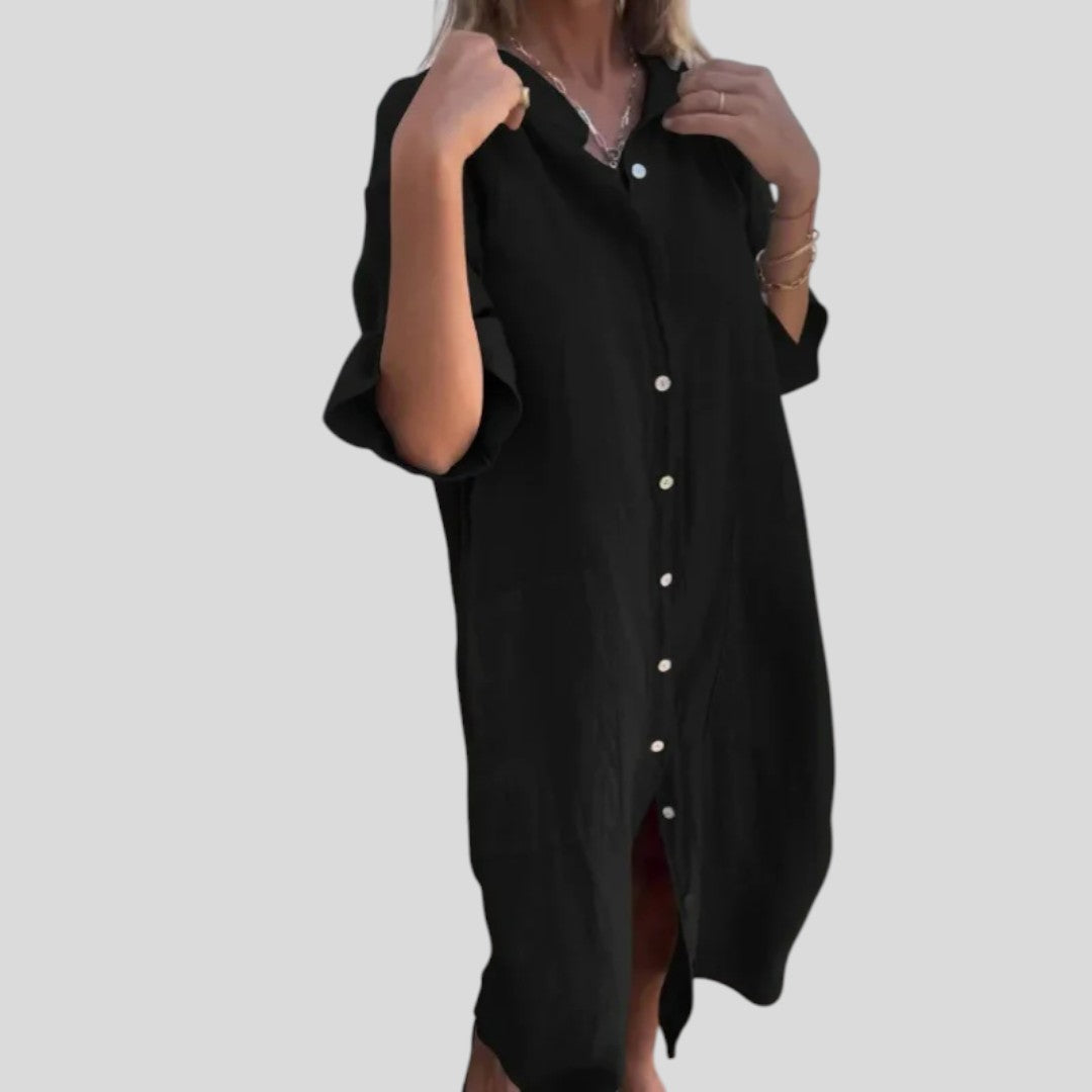 Noor | Ibiza Breeze Casual Shirt Dress
