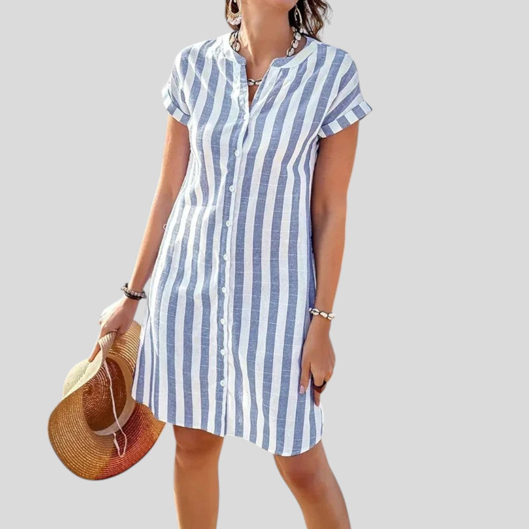 Vivian | Elegant Button-Down Shirt Dress