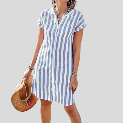 Vivian | Elegant Button-Down Shirt Dress