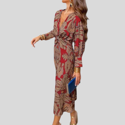 Adaline | Eye Catching V-Neck Dress