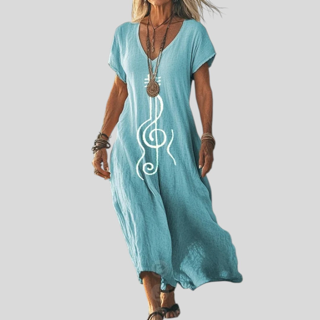 Mira | Boho Bloom Print Dress