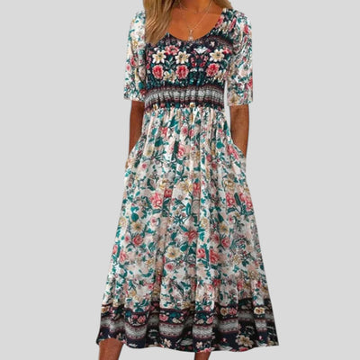 Klara | Plus-Size Floral Flow Maxi Dress