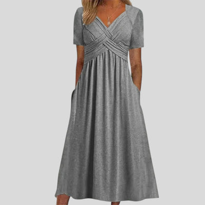 Florence | Elegant Loose Fit V-Neck Dress