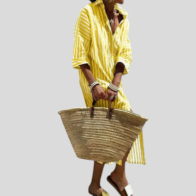 Maren | Classic Stripe Button Shirt Dress