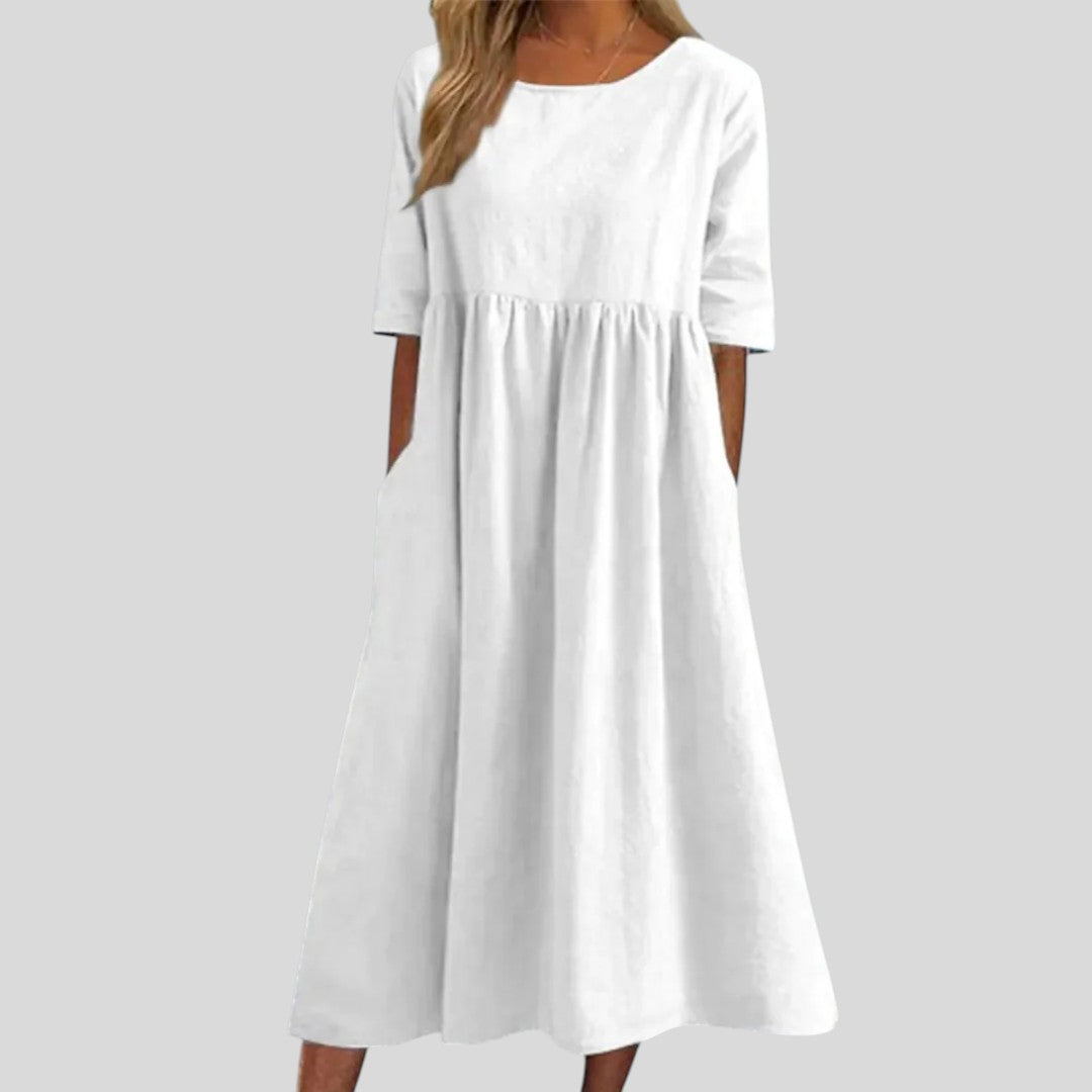 Lily | Flattering Cotton Day Dress