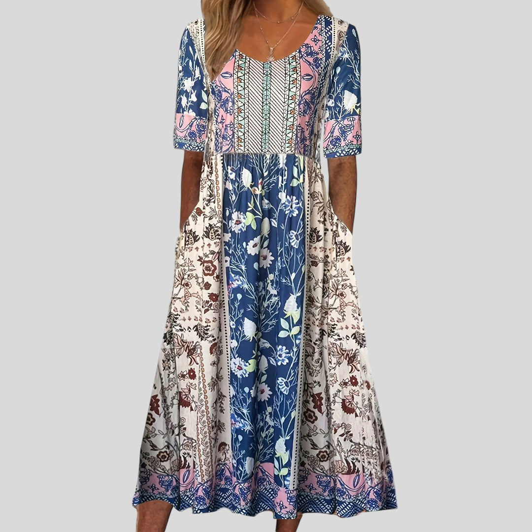 Klara | Plus-Size Floral Flow Maxi Dress