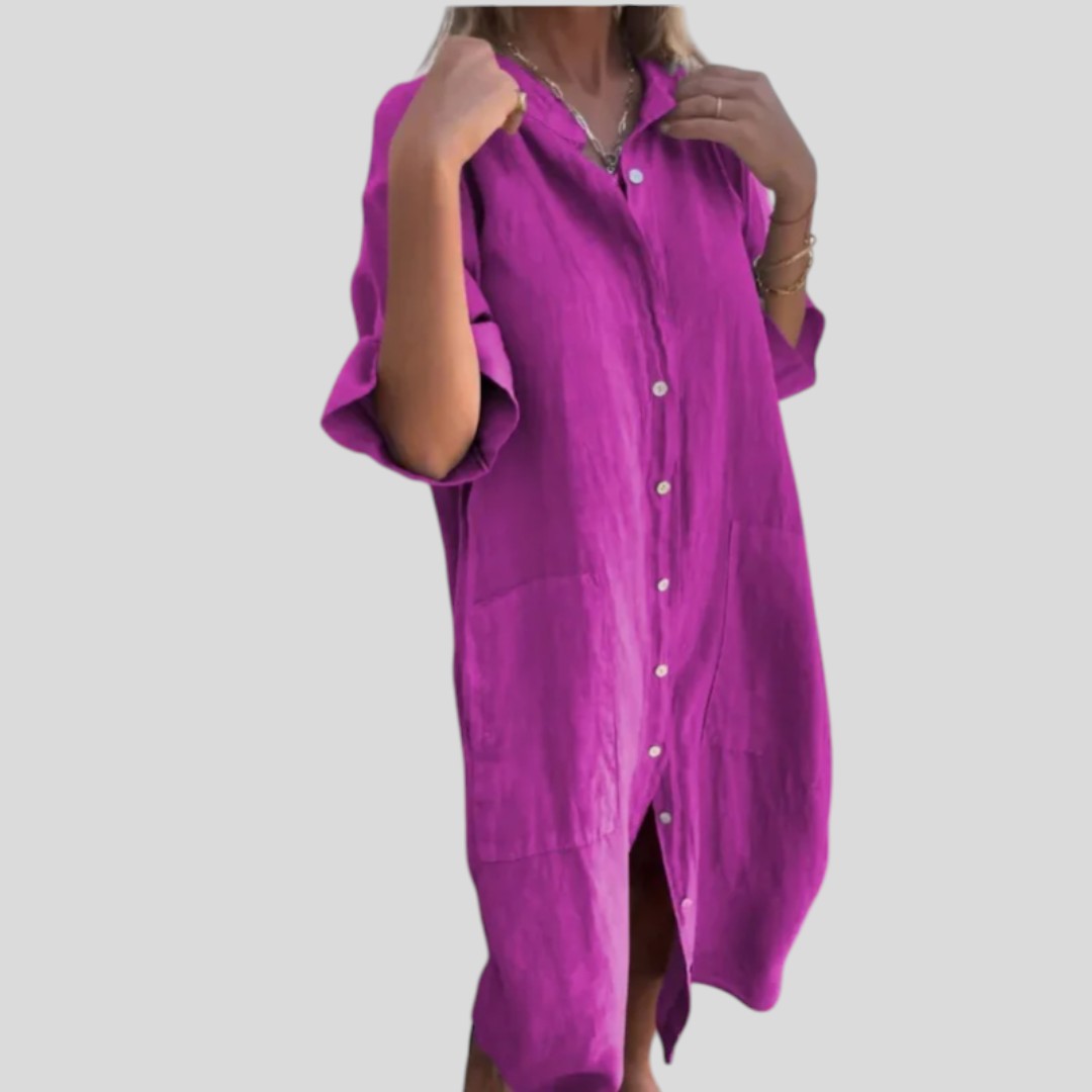 Noor | Ibiza Breeze Casual Shirt Dress