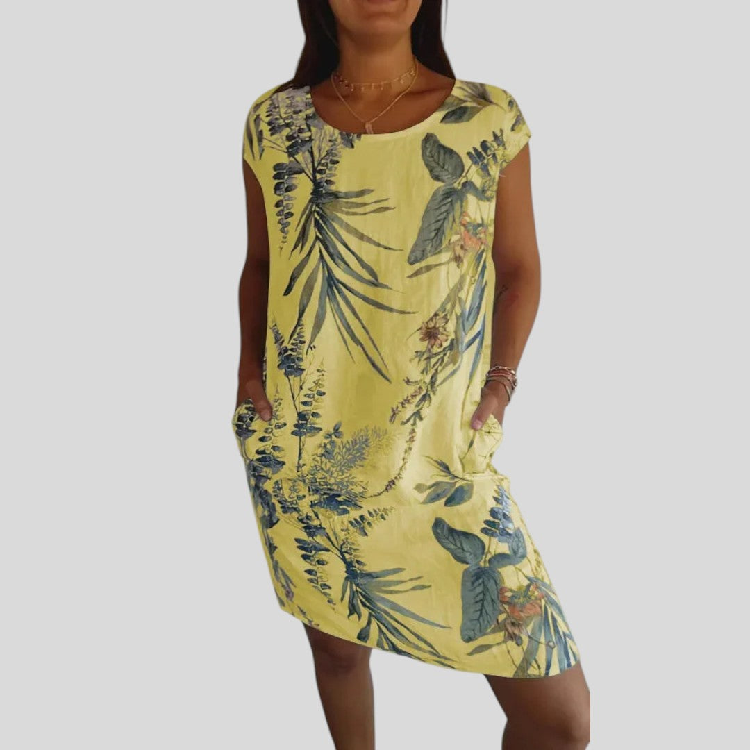 Meliora | Elegant Multi-Pattern Floral Dress