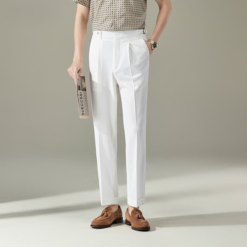 Men’s Tailored Trousers – Flat Front – Straight Leg Formal Fit