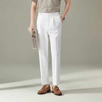 Men’s Tailored Trousers – Flat Front – Straight Leg Formal Fit