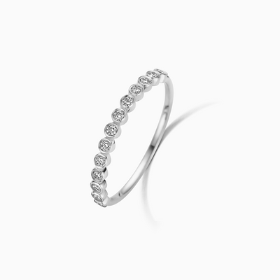 Diamond Bubble Ring | White Gold