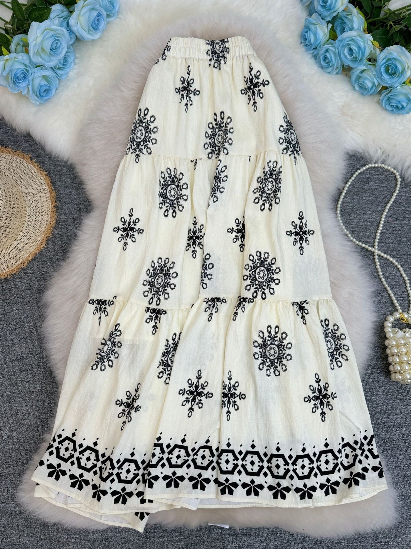 Women's Skirt  Elastic Waist - Bohemian Chic