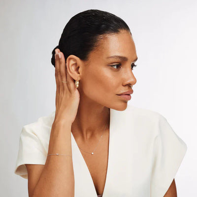 Cléa Moissanite Stone Bracelet | White Gold 14k