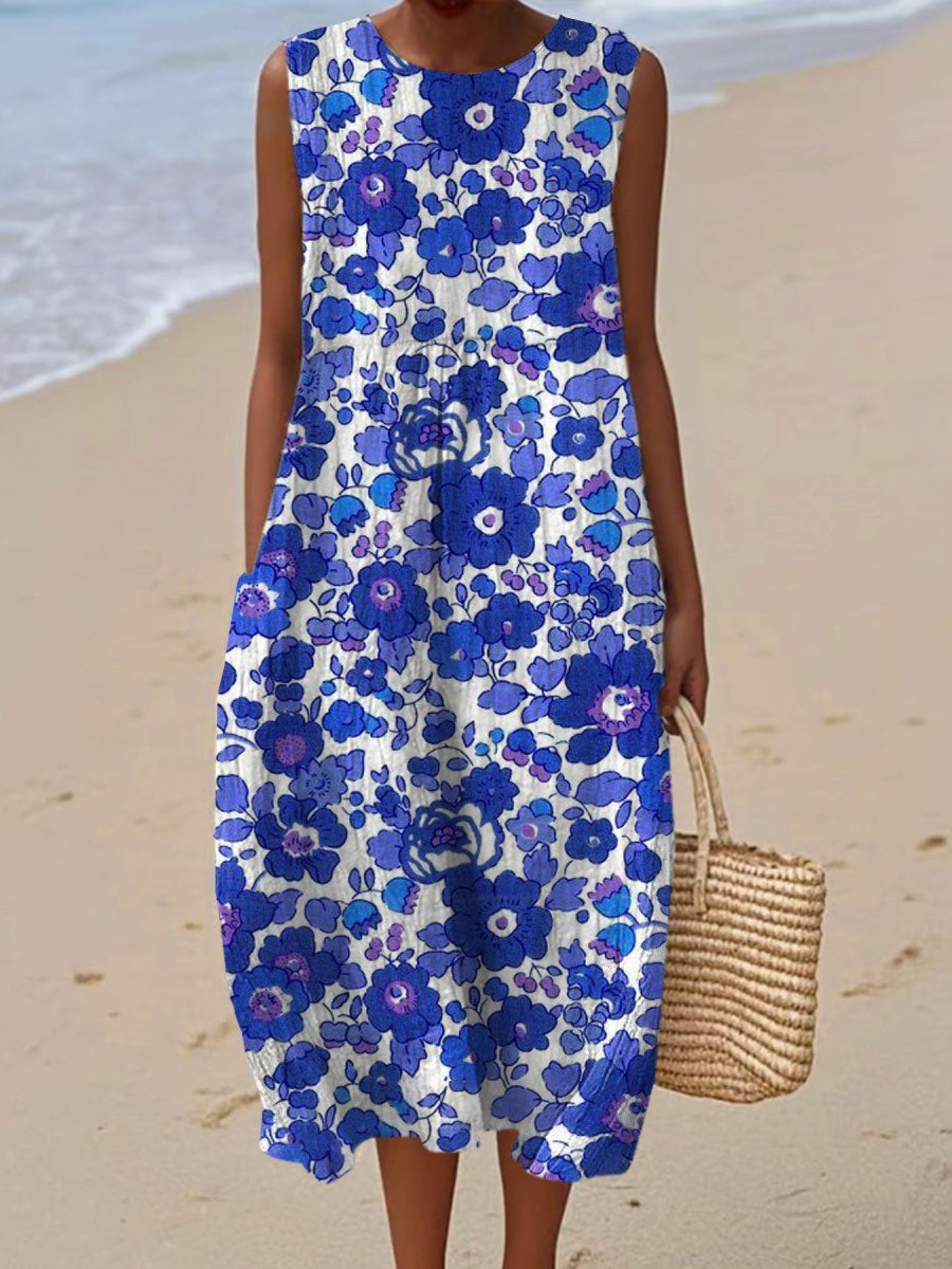 Livia | Blue Bloom Dress