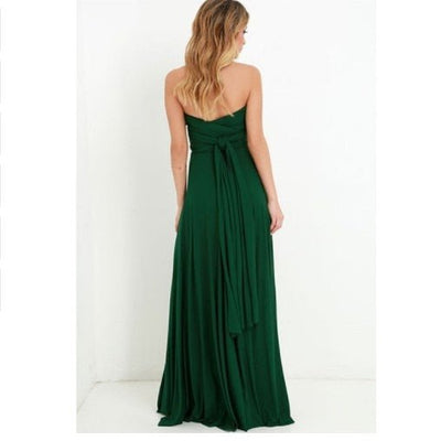Henley - Vibrant Strapped V-Neck Long Gown