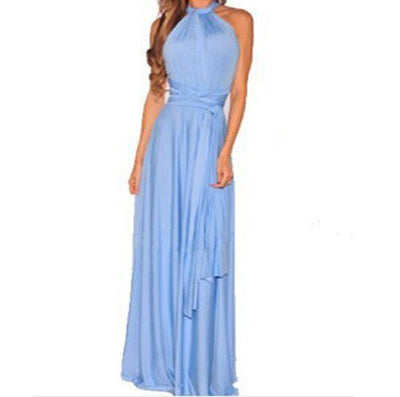 Henley - Vibrant Strapped V-Neck Long Gown