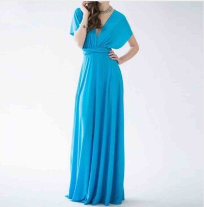 Henley - Vibrant Strapped V-Neck Long Gown