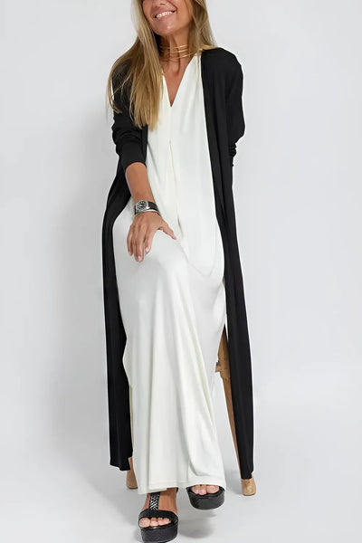 Maëlle | Elegant long dress with matching cardigan as a gift