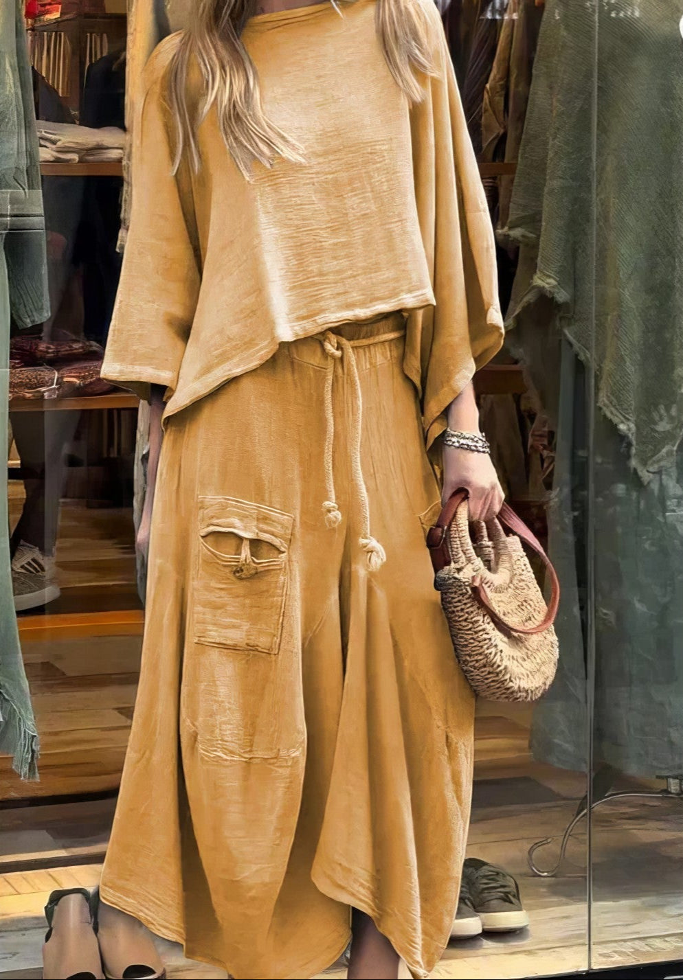 Elaine™ | Casual Two Piece Set | Blouse And Skirt